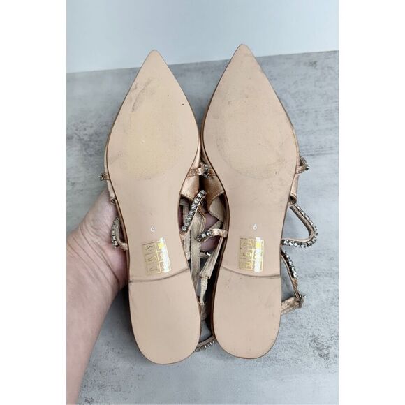 Jeffrey Campbell Flats Size 6 Pointed Toe Satin Finish Rhinestones - Picture 7 of 7